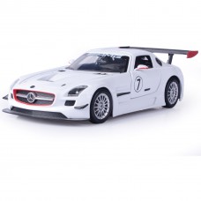 玩具哩到．MotorMax 平治 Mercedes Benz SLS AMG GT3 白色 1:24 合金車 汽車模型 玩具 (3歲以上兒童適用)