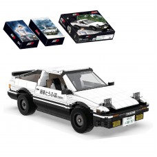 (現貨) 玩具哩到．頭文字D：藤原拓海 Toyota AE86 Trueno (經典豆腐車) 積木模型車  益智兒童玩具 - 1324塊