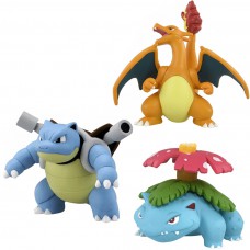(現貨) 玩具哩到．Tomica 寵物小精靈 Moncolle 系列 -初代御三家 最終進化 套裝 (套裝包裝: 奇異花、噴火龍、水箭龜) 精靈寶可夢 玩具 模型    