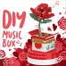 Toyslido 情人節禮物 玫瑰花 DIY積木音樂盒 (8歲以上適用) 