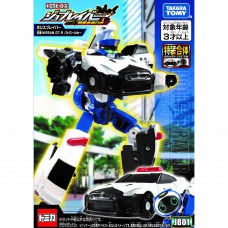 玩具哩到．Takara Tomy Tomica勇者 警車特裝 - 日產 NISSAN GT-R 巡邏車 JB01 變形合體 汽車機械人 模型玩具 (3歲兒童適用)