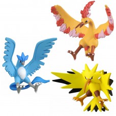(現貨) 玩具哩到．Takara Tomy 寵物小精靈-Pokemon  Moncolle系列 - 傳說寵物小精靈三神鳥套裝 (EX68雷鳥, EX69 火鳥, EX70 急凍鳥)  (內含亞版) 精靈寶可夢 玩具 模型 