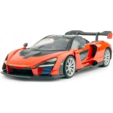 玩具哩到．MotorMax 1:24 McLaren Senna 橙色金屬和黑色永恆傳奇 合金車 汽車模型 玩具 (3歲以上兒童適用) 